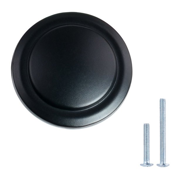 South Main Hardware 1-1/4 in. Flat Black Round Cabinet Knob 25PK SH3055-FB-25